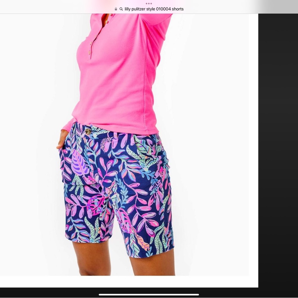 Lilly Pulitzer 9” Natia Midrise Knit Short in Navy Blue